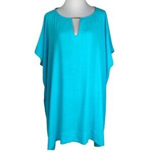 Diane Von Furstenberg Women's Blue Batwing Designer Oversized Dress S/C72‎
